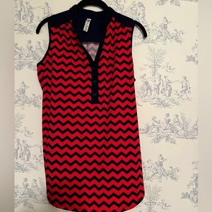 Preppy chevron pattern shirt